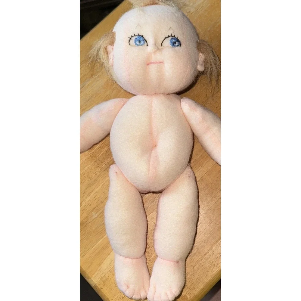 Handmade Soft Sculpture Cupie Baby Doll Girl Dress Sweater Bonnet Bloomers  12